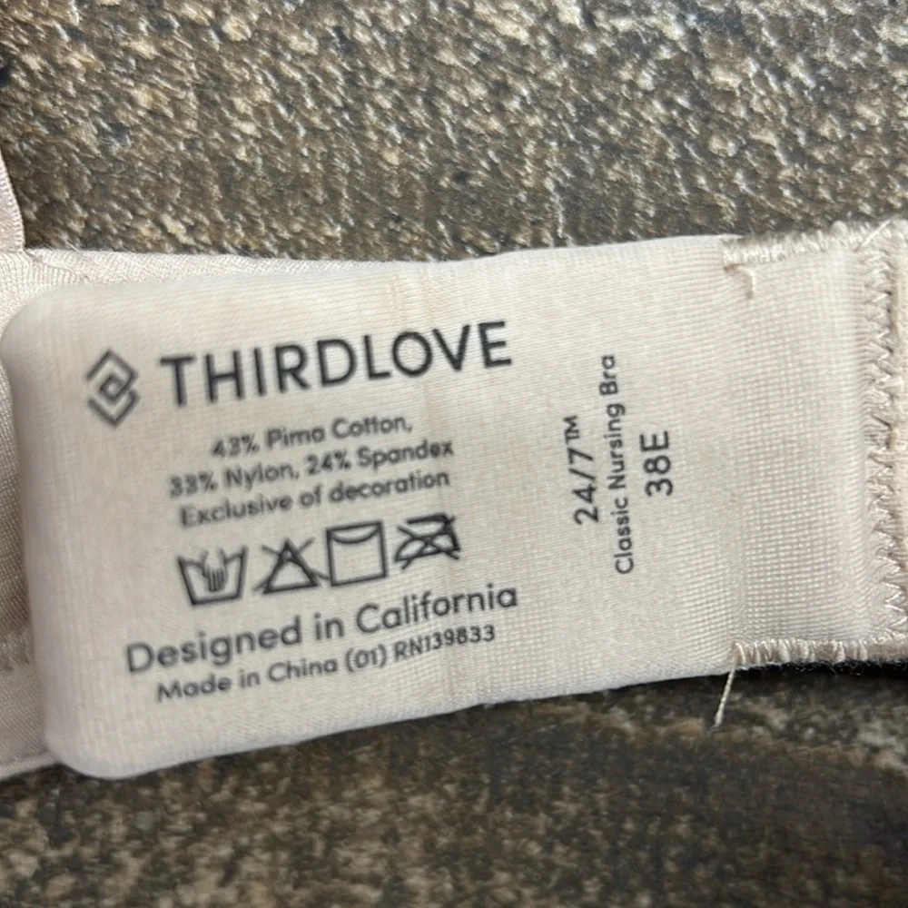ThirdLove‎ Maternity Nursing Underwire Bra Women's Size 38E